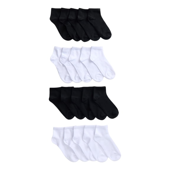 No Boundaries Womens Ankle Socks, 20-Pack, Shoe Size 4-10