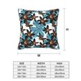 4 Packs Decorative Throw Pillow Covers, Dark Brown Lilies Flowers