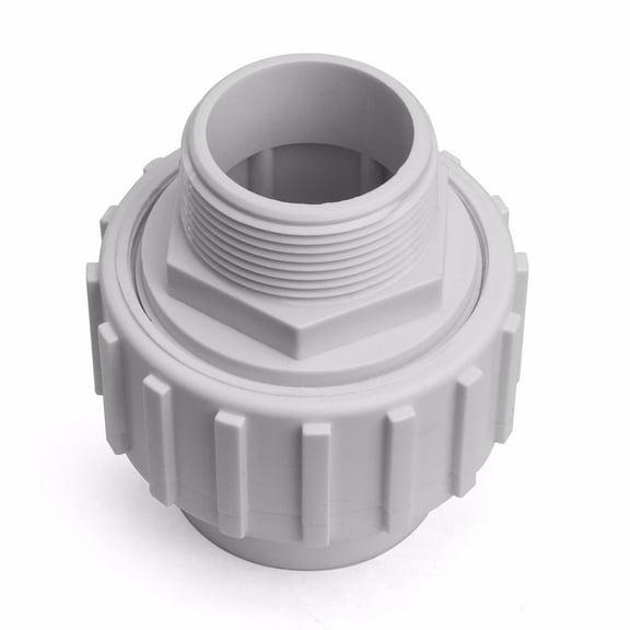XtremepowerUS 2-Pieces Universal 1.5" PVC x 1.5" Slip Union Socket Joint Adapter Fitting Quick Connector Replacement (Male X Slip) Pool Spa Pump