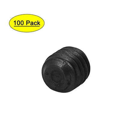 

DIN916 M6x6mm Metal Grade 10.9 Hex Socket Set Screw Bolt Fastener Black 100pcs