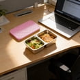 thumbnail image 5 of Bento Lunch Box Stainless Steel, Reusable 2-Compartment Food Container,Leak Proof, Easy to Clean,Pink, 5 of 6