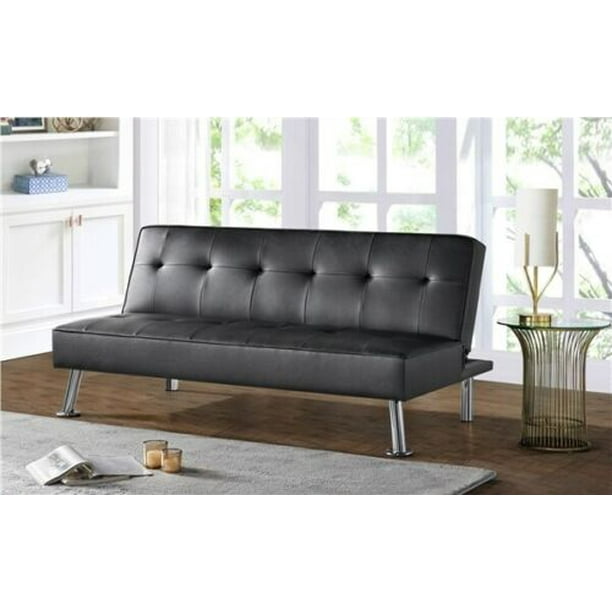 Futon Sofa Couch Modern Faux Leather Bed Convertible Sleeper Fold Com Futon Sofa Couch Modern Faux Leather, Modern White Leather Sofa Bed Sleeper