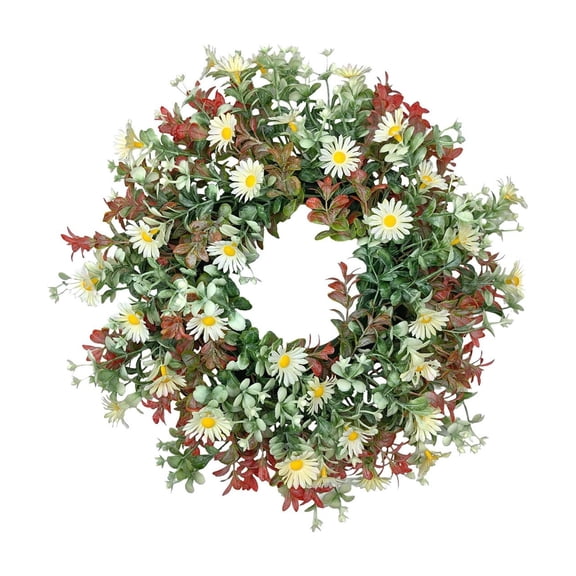 Bcylexb Spring Wreaths for Front Door Spring Flower Wreaths Summer Door Wreath Colorful Daisy Flower Wreath for All Seasons Window Indoors Outdoor Decor