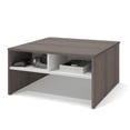 thumbnail image 2 of Bestar Small Space 29.5-inch Storage Coffee Table in Bark Gray and White, 2 of 4