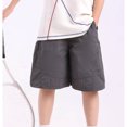 thumbnail image 2 of Cethrio Boys Cargo Shorts, Elastic Waist Relaxed Fit Knee Length Summer Kids Shorts Black Size 10, 2 of 6