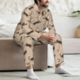 thumbnail image 7 of Yiaed Leopard Print Print Men’s Pajamas Set - Long Sleeve Button Down Sleep Shirt and Pajama Bottoms Sleepwear Set Mens Pjs Sets Men's Pajama Bottoms-Medium, 7 of 7