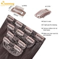 thumbnail image 3 of Creamily 4 PC Clip in Hair Extensions 20" Straight Long Extensions for Women Synthetic Hairpiece (Dark Brown), 3 of 6