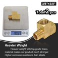 thumbnail image 5 of Boeray 2 uds 3/8 "NPT tubo hembra a 3/8" NPT tubo macho a 3/8 "NPT hembra metales latón Barstock Street Tee tubo manguera, 5 of 5