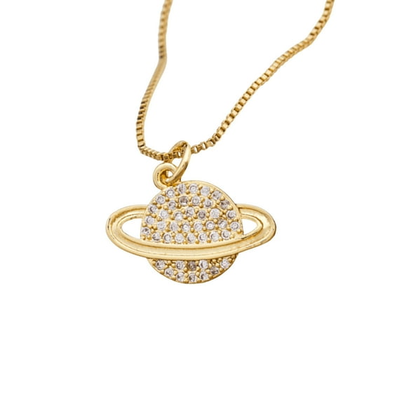 Saturn Gold Necklace