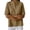 Khaki, variant on QURATI Women's Knit Short Sleeve Top Notch V Neck Casual Loose Fit Blouse Lightweight Polyester Summer T Shirt for Daily Wear Khaki S