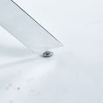 thumbnail image 2 of MAYEERTY Modern Square Dining Table Cross Legs Tempered Glass Top Space-Saving Small Spaces, 2 of 15