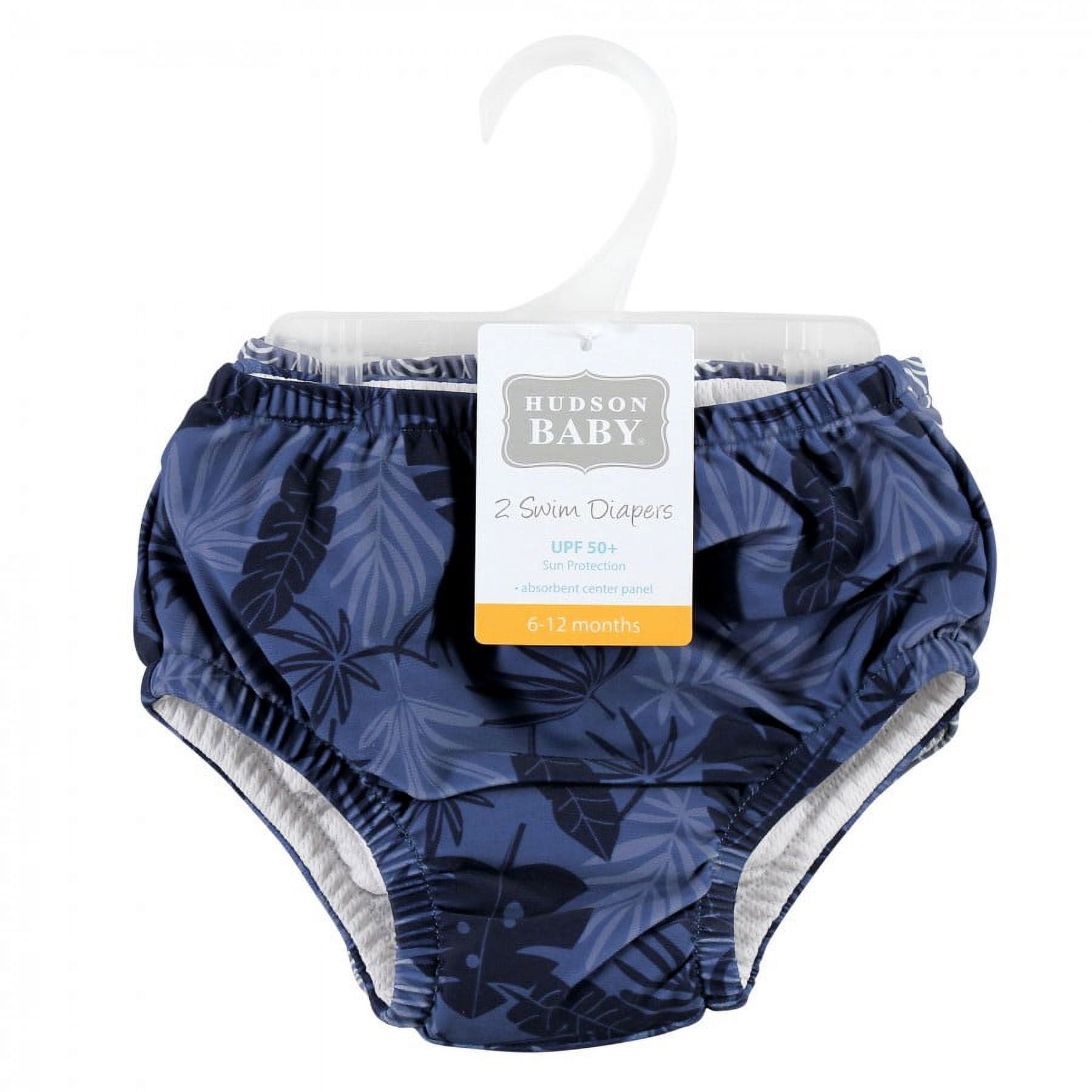 Hudson Baby Infant Boy Swim Diapers, Tropical, 6-12 Months