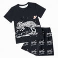 thumbnail image 6 of HCNTES Toddler Baby Boy Spring Clothes Dinosaur Print Short Sleeve T-Shirt Top + Elastic Waist Shorts Set Summer Outfit For 18-24 Months 2t 3t 4t 5t 6t Summer Pjs kids(Z01-Watermelon Red,7-8 Years), 6 of 6