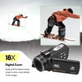 thumbnail image 7 of 4K Digital Video WiFi DV Recorder 56MP 18X Digital Zoom 3.0 Inch IPS Touchscreen Supports Face Detection IR -shake with 2pcs Batteries + Remote Control + Carry Bag + External Microphone, 7 of 7