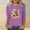 #312-Purple, variant on Womens 3/4 Sleeve Tees Crew Neck 2026 Spring Summer Fashion World Bee Day Printed Loose Fit 2026 Spring Daily Casual Stylish Tops S-2XL