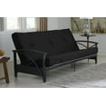 thumbnail image 6 of Mainstays 6 Inch Futon Mattress with Tufted Cover and Recycled Polyester Fill, Full, Black, 6 of 9
