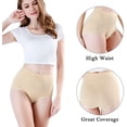thumbnail image 2 of Culottes Taille Haute en Coton pour Femmes, Lot de 4, Peau, 3TG, 2 of 5