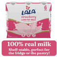 thumbnail image 3 of (2 pack) LALA Low Fat Shelf-Stable UHT Milk Drink, Strawberry, 8.25 oz Carton Container (6 Ct), 3 of 11