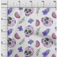 thumbnail image 2 of oneOone Cotton Poplin White Fabric Skull Diy Clothing Quilting Fabric Print Fabric By Yard 56 Inch Wide, 2 of 5