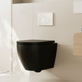 thumbnail image 4 of Liberty 1-Piece 1.1/1.6 GPF Dual Flush Elongated Wall Hung Toilets in Black, Soft Closing Seat Included, 4 of 4