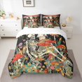 thumbnail image 2 of Homewish Colorful Flower Mushroom 7-Piece Twin Bedding Sets,Gothic Skull Bedding Comforter Set,Country Floral Sheet Sets For Boys Kids,Microfiber Bedroom Decor Reversible, 2 of 8