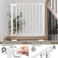 thumbnail image 5 of Pet Gate, Caveen 29.5''-32.2''Dog Gates for Stairs & Doorways, Gate for Ages 6 to 36 Months, White, 5 of 8