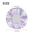 thumbnail image 6 of YFYANG Women's Double Waterproof Shower Cap, Purple Striped Flowers Reusable Hair Cap for All Hair Styles and Head Sizes, 6 of 9