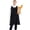 Black, variant on Big Plus Size Aprons for Women with Pockets Cotton Linen Baking Kitchen Cooking
