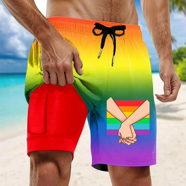 WILLBEST Bas de Maillot de Bain pour Hommes avec Doublure de Compression, Short de Bain avec Poches