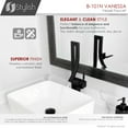 thumbnail image 3 of Stylish Ht 17 ½" Matte Black Single Handle Vessel Bathroom Faucet B-101N, 3 of 12