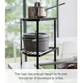 thumbnail image 3 of Yamazaki Home Corner Riser - Two Styles, Black, Steel, Two-Tier, Supports 22 pounds, 3 of 7