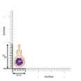 thumbnail image 3 of Angara Collier en Améthyste Naturelle - Pendentif Solitaire en Améthyste Ronde 1,7 ct Nœud Infini en Or Rose 14K pour Femmes, 3 of 8