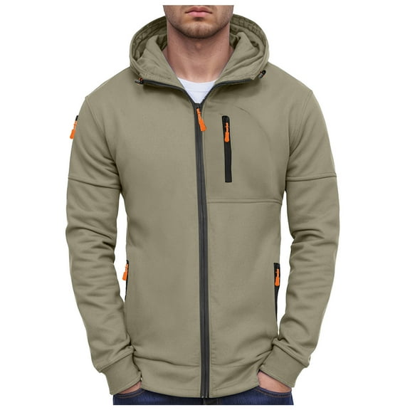 Men’s Zip Up Hoodie, Thick Hooded Jacket Winter Warm Athletic Sweatshirt Sweatshirt for Men with Hoods Mens Hoodies with Zipper
