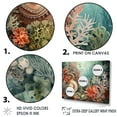 thumbnail image 3 of Designart "Nautical Memories Of The Coral Pirate Wheel" Coastal Coral Under Water Floater Framed Wall Decor, 3 of 5