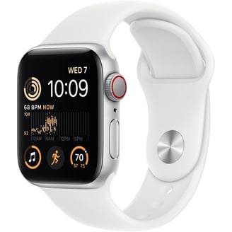 Apple Watch Series 3 GPS + Cellular, 38mm, Silver Aluminum, White