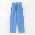 thumbnail image 5 of Cethrio Boys Athletic Sweatpants , Casual Cotton Drawstring Elastic Waist Straight Leg Pants Light Blue Size 8, 5 of 5