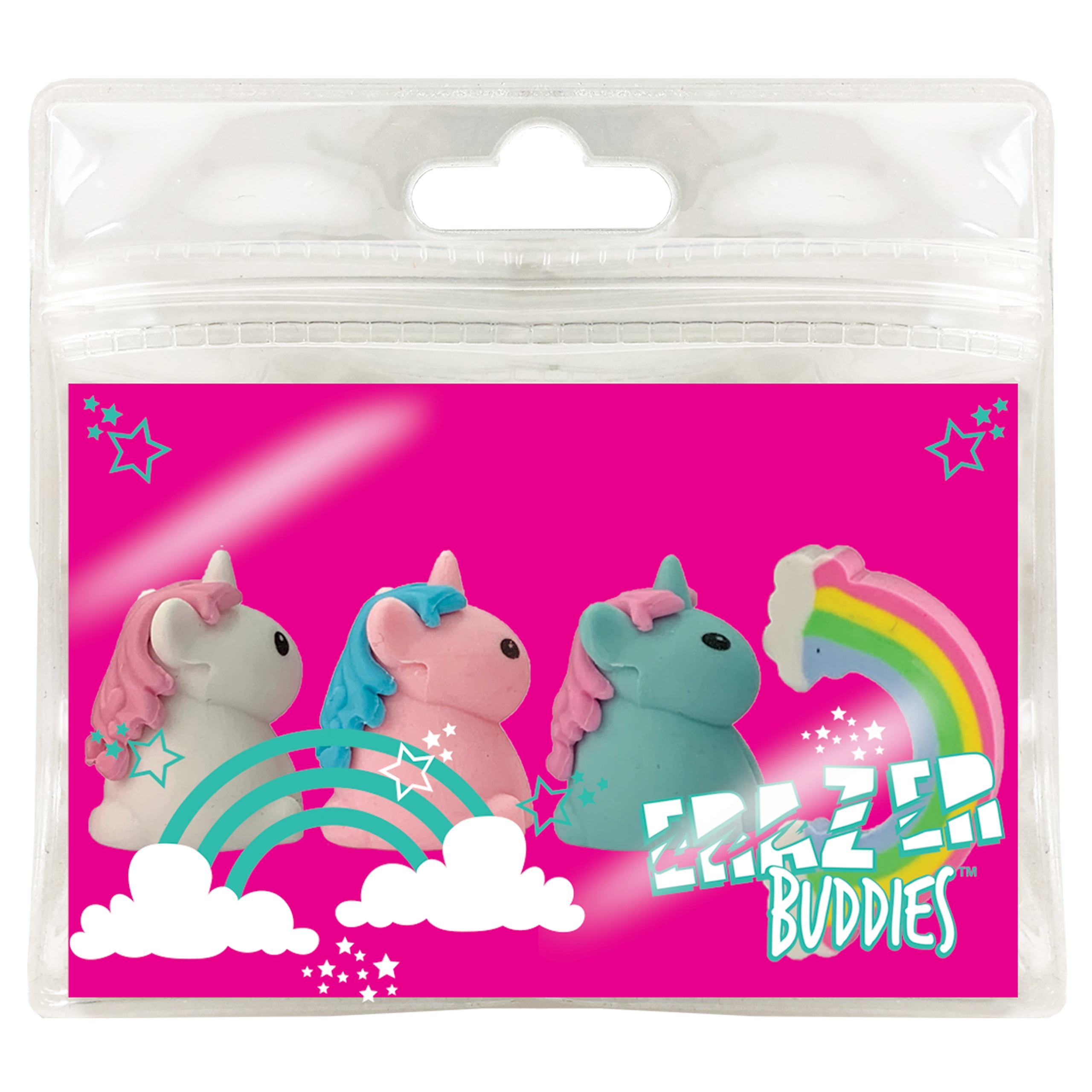 Erazer Buddies Unicorn from Deluxebase. Unicorn Rubber Animal Erasers