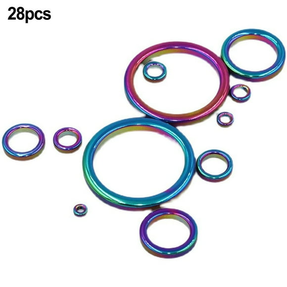 28pcs Fishing Rod Repair Kit Ring Rod Eye Replacement Kit Ceramic Guide Ring Rod colorful