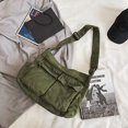 thumbnail image 4 of Bolso bandolera de lona - Bolso bandolera - Unisex - Verde - 37*33*16cm, 4 of 5