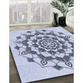 thumbnail image 3 of Ahgly Company Machine Washable Indoor Square Transitional Lavender Blue Area Rugs, 5' Square, 3 of 7