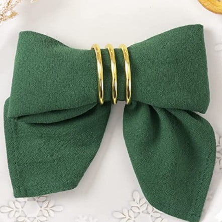 Xiao Hua Servilletas de tela, paquete de 8, 30 x 30 cm, servilletas de algodón verde oscuro para la mesa, lavables, reutilizables (no incluye cuerda de algodón).