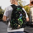 thumbnail image 6 of Pofeuu Music Notes Print Laptop Backpack Travel Canvas Backpack for School Lightweight and Comfortable Backpack College Backpack Schoolbag, 6 of 6
