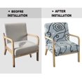 thumbnail image 4 of Housse de Chaise Moderne Mi-Siècle Imprimée Extensible pour Fauteuil de Lecture Housses de Chaise de Salon (Fleur), 4 of 6