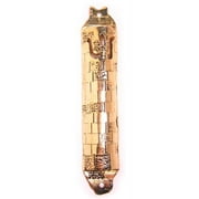 Judaica Kingdom AM-WWMG1-2 Metal Mezuzahs - Western Wall Gold Mezuzah by Aliza Dark Gold