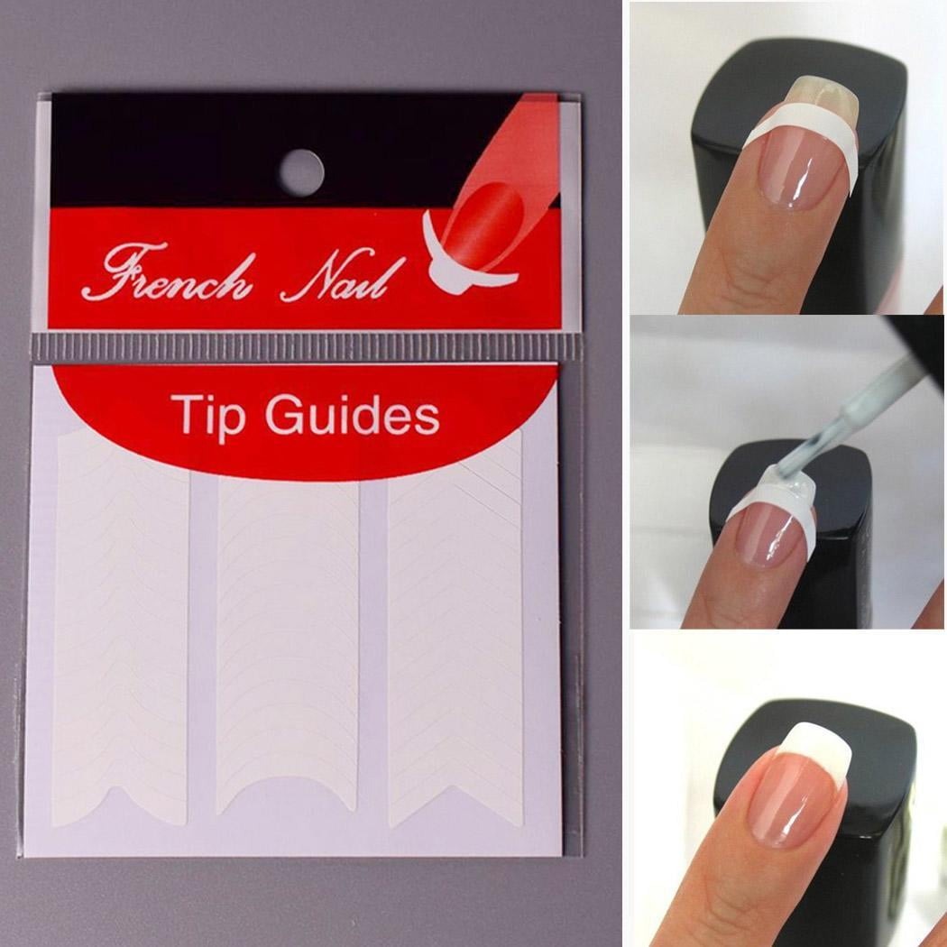 Women DIY French Nail Guides Stencil Stickers Manicure Nail Art Tips