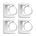 thumbnail image 1 of Miangastore Curtain Support White 4Pcs 2.00X1.57X1.10 Inch, 1 of 9