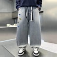 thumbnail image 5 of Shadoumai Boys Casual Pants Arrival Loose Fit Denim Jeans For Teen Youth Children Comfortable Trousers Classic Versatile Style, 5 of 8
