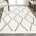 thumbnail image 5 of JONATHAN Y MOROCCAN HYPE 4 x 6 Area Rug, Catala Moroccan Diamond Shag - White/Gray, MOH405A-4, 5 of 10