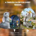 thumbnail image 5 of Solar Garden Statues Rabbit with Butterfly and LED Solar Flower Lights, Cute Waterproof Resin Outdoor Decorations for Patio Yard Lawn, Gifts for Housewarming$$Tools & Hardware Other, 5 of 6