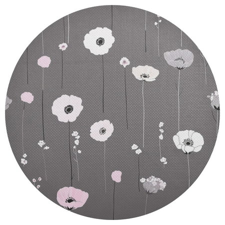 

Floral Pattern 15.4in Diameter PVC Plate Mat Heat-Resistant and Cuttable Kitchen Decor